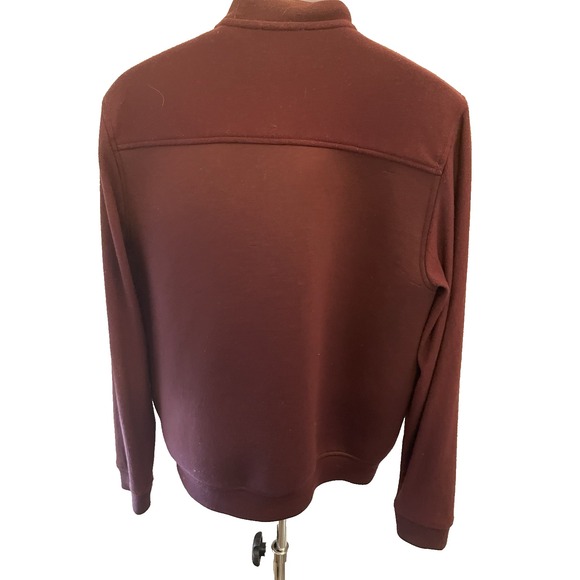 Ted Baker london  jacket bomber knit Burgundy Size 5 XL Flaw on Pocket - Picture 4 of 12